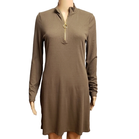 Derek Heart Dresses & Skirts - Army Green Ribbed Dress